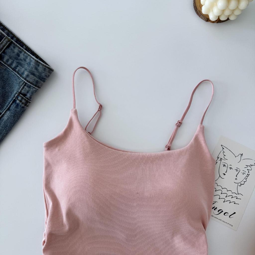 Плиссированный утягивающий топ-майка с нагрудной подушечкой – Дышащий женский повседневный топ-бандо