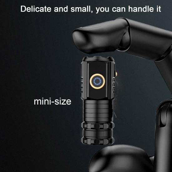 LED Flashlight Mini Pocket-Sized Torch High Lumens Multiple Lighting Modes Rechargeable Emergency
