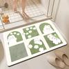 Мультяшный кот Нескользящий Водопоглощающий Коврик для ванной - Грязеотталкивающий и Легко моющийся Коврик