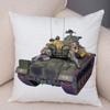 Наволочка с рисунком игрушечного танка для офиса, гостиной, автомобиля, украшения для дома, наволочка