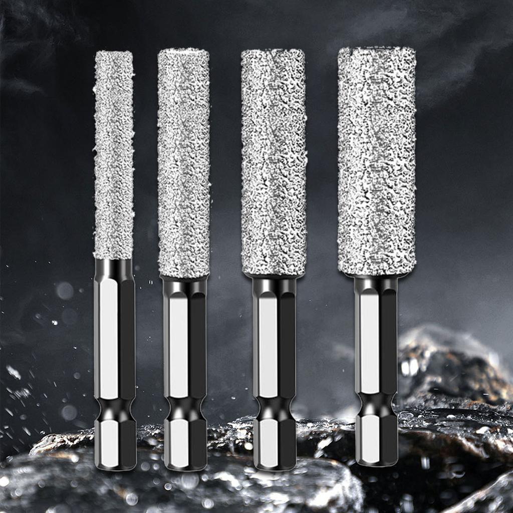 Алмазные сверла для сухого сверления 6 мм/8 мм/10 мм/12 мм Алмазная кольцевая пила с шестигранным хвостовиком для сверления и шлифования с быстрой заменой