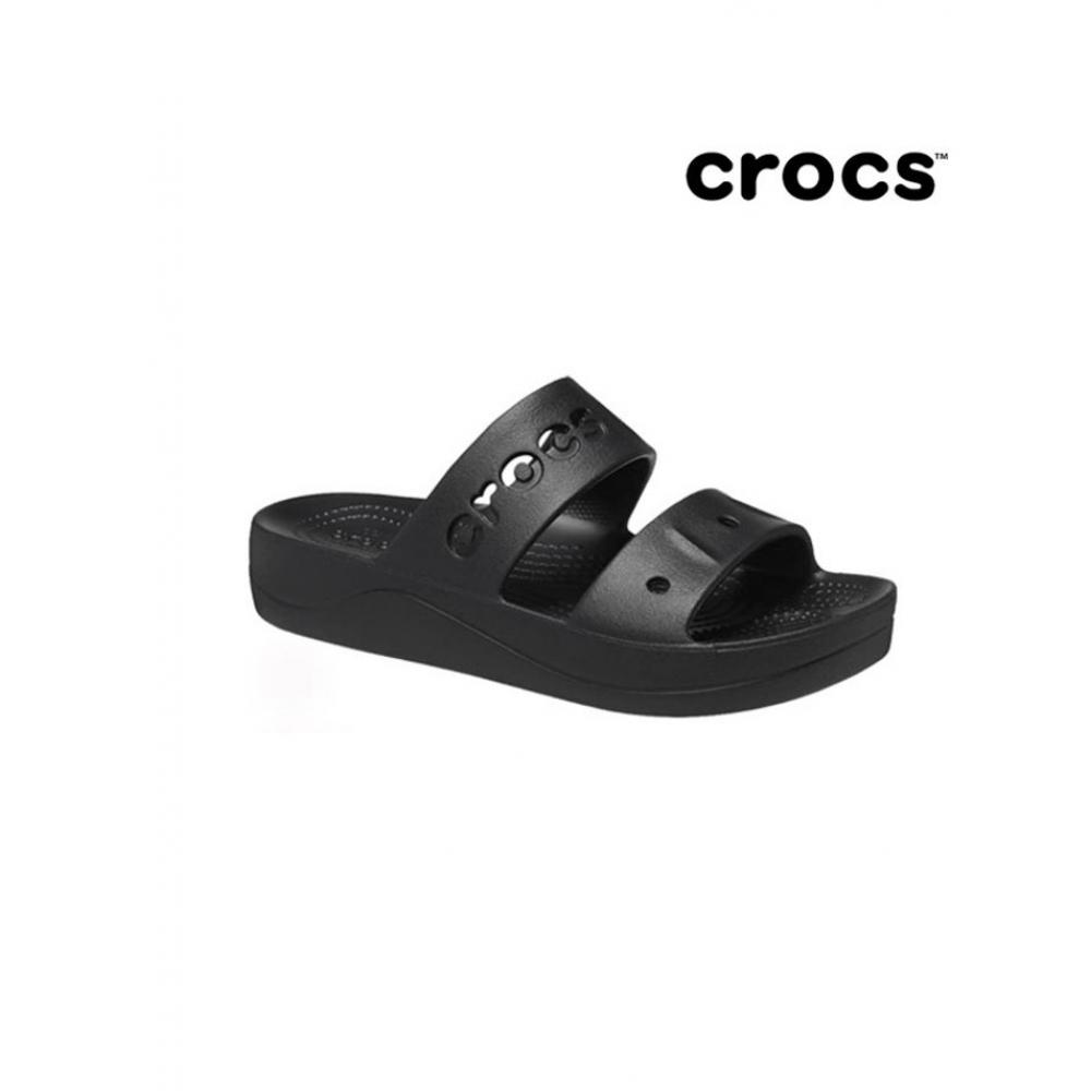 Crocs Womens Baya Platform Sandals Black 208188 001
