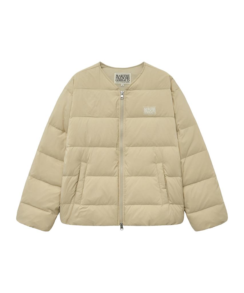 Marith + Franois Girbaud Collarless Lightweight Duck Down Jacket Light Beige