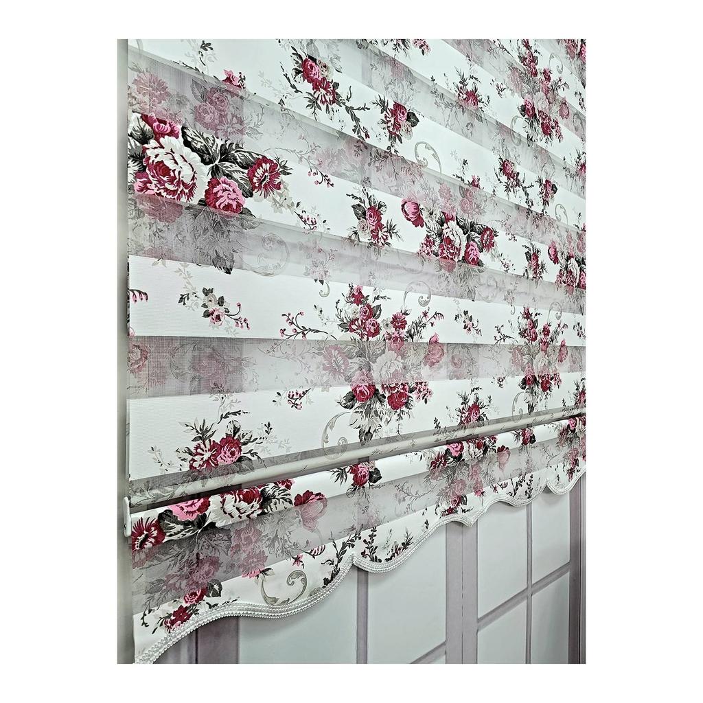 Рулонные шторы для окон с розовым рисунком Зебра Рулонные шторы Mz136