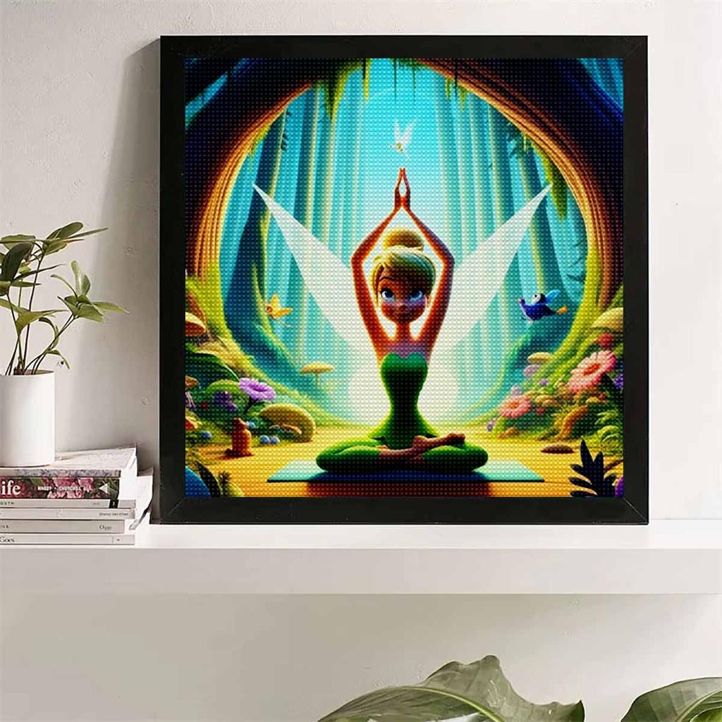 5D DIY Diamond Painting Decorative Fairy Yoga Full Round Drill Scenery Diamond Embroidery Cross Stitch Kits Home Decor Gift