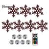 Unique Wooden Animal Wall Decor 7Pcs LED Reindeer Decorations for Christmas, Glowing Deer/Santa Claus/Xmas Indoor Christmas Scene Lighting
