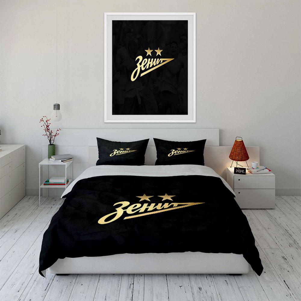 Black Zenit Logo Bedding Set Bedding Duvet Cover Set Duvet Cover Pillowcases (1 * Duvet Cover 2 * Pillowcases, without duvet insert)