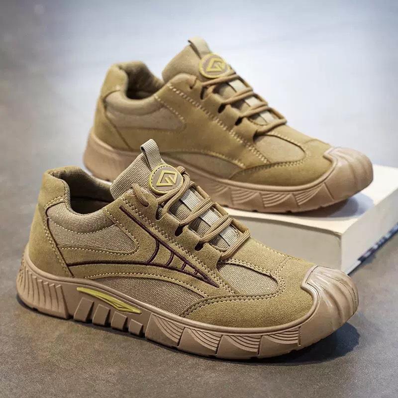 Спецобувь мужская обувь весна новая дышащая строительная площадка работа нескользящая износостойкая спортивная обувь повседневная рабочая обувь альпинизм