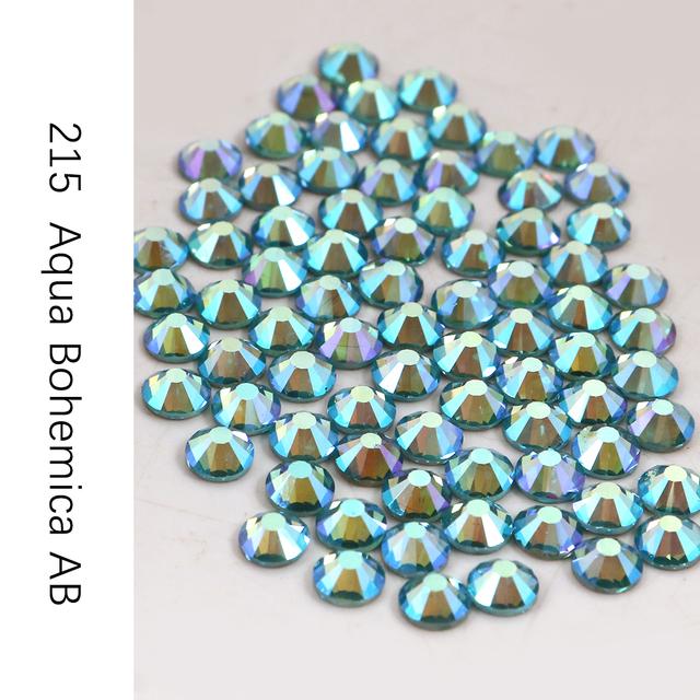 Стразы без горячей фиксации, кристалл Ab Ss3-Ss30, стразы для ногтей с плоской задней частью, стразы премиум-качества, блестящие стразы для ногтей, хрустальный камень