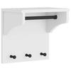 Wall Coat Rack SANDNES White 43 x 30 x 42 cm Solid Pine Wood