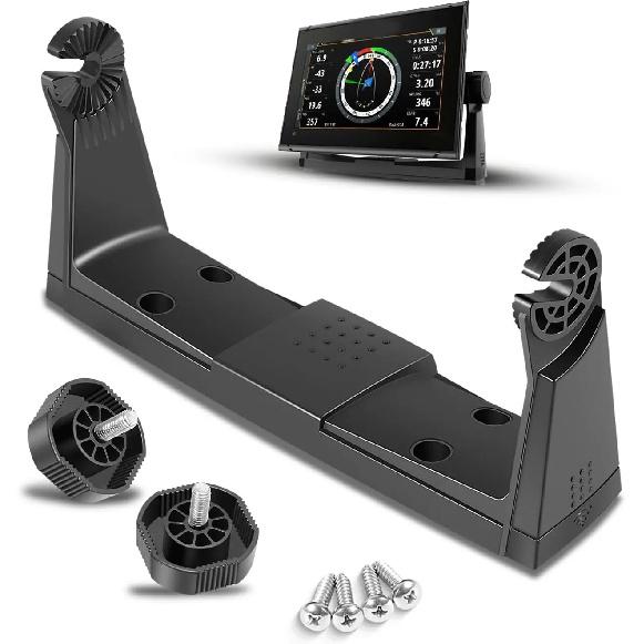 000-13702-001 Marine Gimbal Mounting Bracket with Knobs for GO9, NSS7 EVO3, Cruise 9, Vulcan9, Zeus³ 7 (Black)