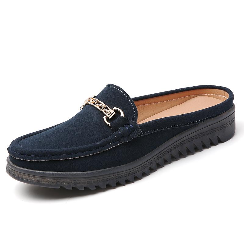 Женские тапочки на плоской подошве, мокасины для вождения, повседневные летние прогулочные туфли в стиле минимализма для мам, большой размер