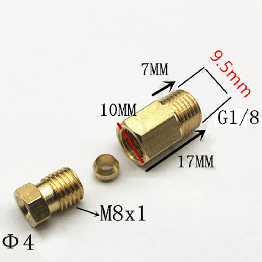 M4 M6 M8 M10 1/8" 1/4" BSP Наружная Резьба к 4 6 8мм Компрессионная Трубка Латунный Фитинг для Трубок Масло для Смазки
