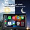 Hippcron Автомобильный плеер Монитор CarPlay Android Авто Мультимедийный плеер 7-дюймовый портативный сенсорный экран Встроенные динамики