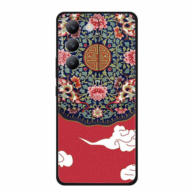 Flower Emboss Case For Vivo V40 V30 SE Y100 Y200E T3 5G Soft TPU Silicone Bumper Protector 3D Relief Phone Cover Funda V 30 40