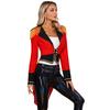 Women Ring Master Tailcoat Circus Magician Jacket Tuxedo Halloween Party Costume Performance