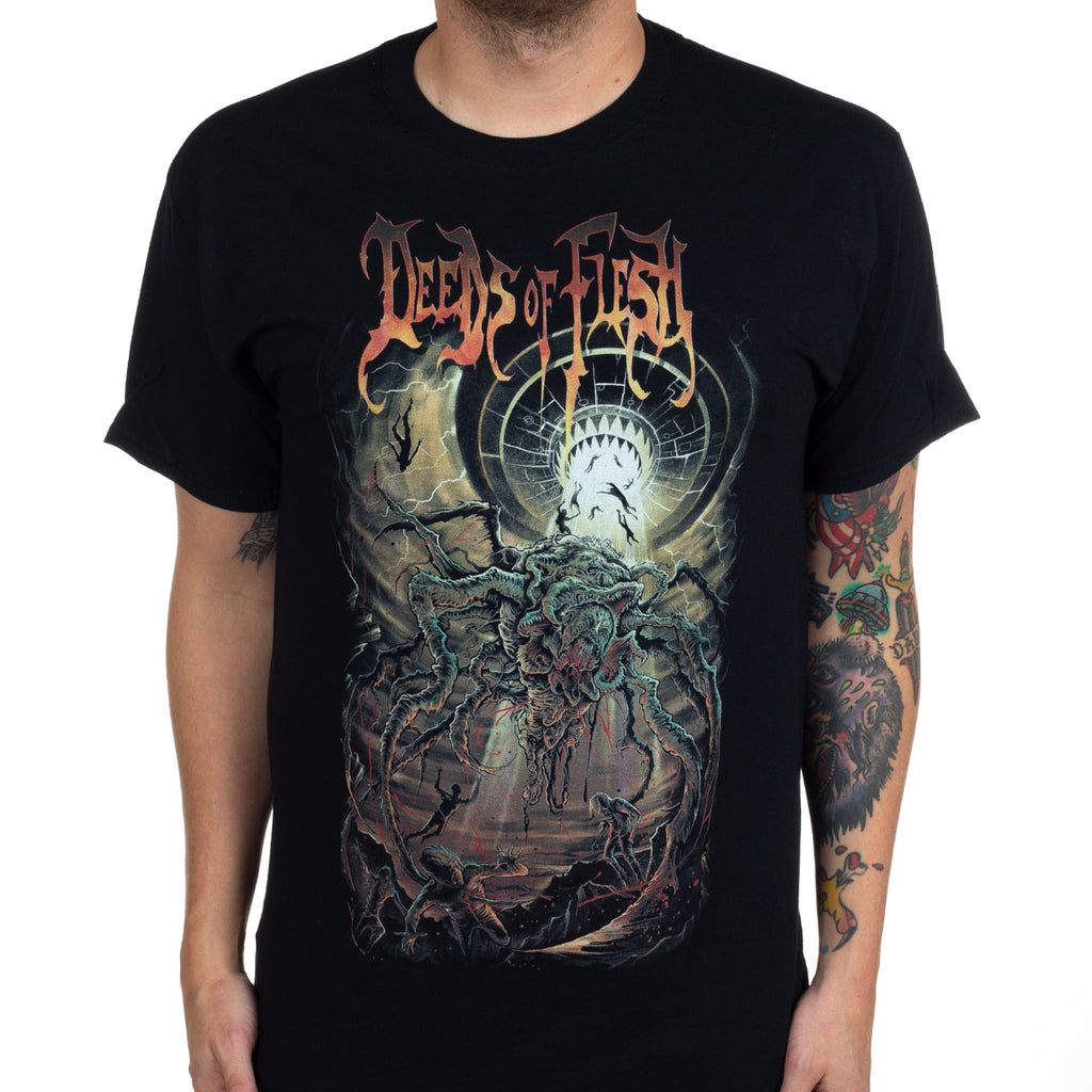 Retro Deeds of Flesh Band Graphic Cotton Tshirt Unisex Summer Short Sleeve Fashion Brand Tee Luxury Casual Vintage Retro Top