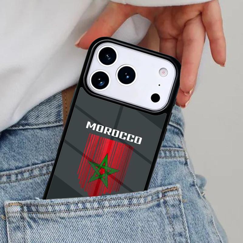 Flag of Morocco Phone Case for iPhone 16e 15 14 13 12 17 Pro Max Plus Air 17pro Cover Coque