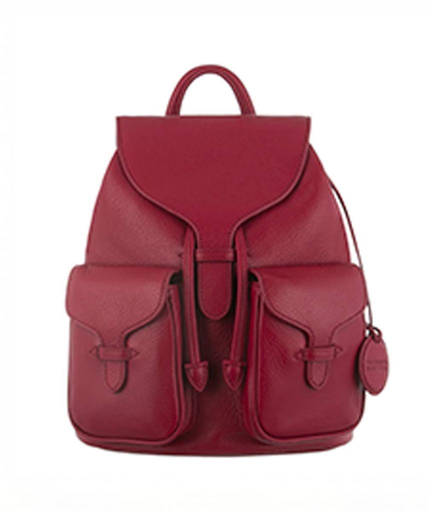 Barneys Newyork Italian Leather Backpack Red