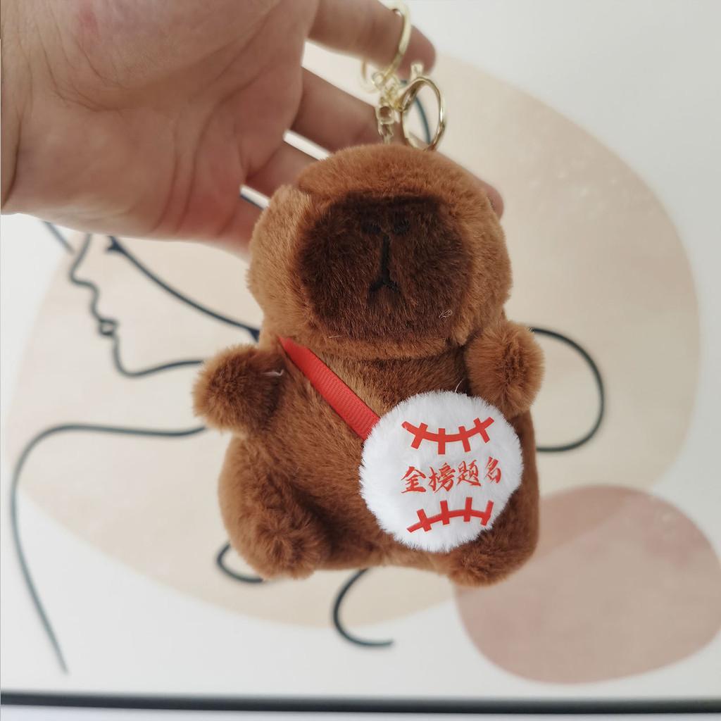 Soft Pp Cotton Capybara Plush Toy Cartoon Animal Doll Bag Charm 12-15cm