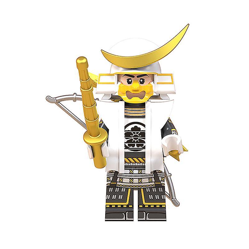 8pcs Building Blocks Minifigure Japanese Samurai Figure