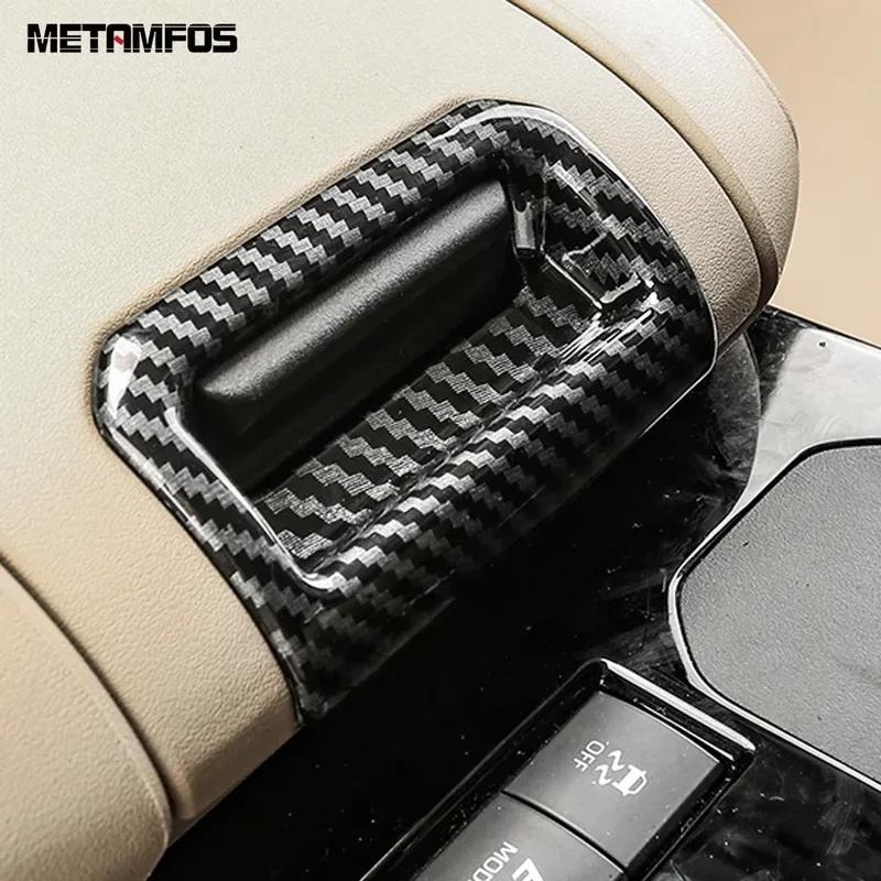 Armrest Box Storage Box Switch Cover Trim For Toyota Highlander Kluger XU70 -2025 2026 Carbon Fiber Accessories Car Styling