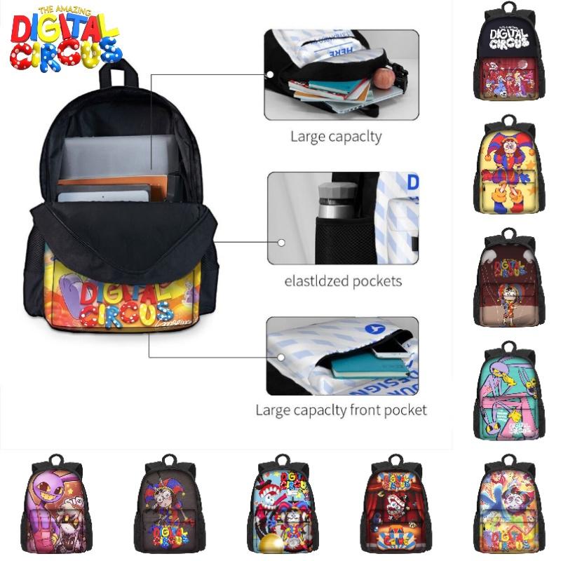 The Amazing Digital Circus School Bag For Boys And Girls Breathable And Durable 3rd-4th Grade Trendy And Cool Style Polyester Material