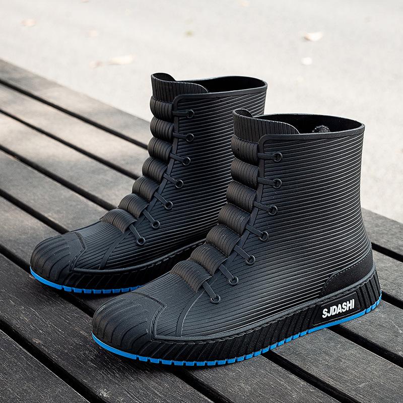 Waterproof Rain Boots for Men Rubber Shoes Fishing Husband Galoshes PVC Ankle Water Boots Man Work Safety Shoes Botas De Lluvia