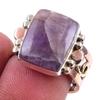 Natural Tiffany Stone Gemstone 925 Sterling Silver TwoTone Gift Ring S.7 t3A28