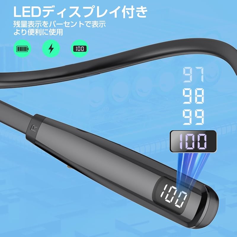 LAMA earphones wireless neckband type Bluetooth 5.4 stereo with microphone ENC noise canceling hands free calling Continuous use up to 80 hours IPX4