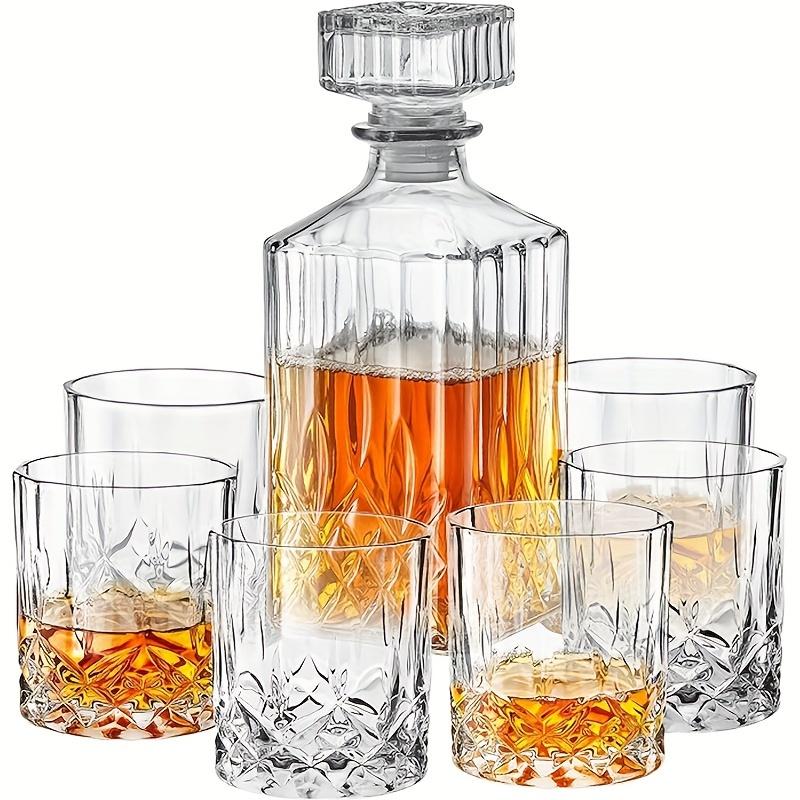 7 шт./компл. набор графинов для виски с 6 бокалами для вина для мужчин, хрустальный стакан для виски и графин с подарочной коробкой, набор графинов для шотландского ликера для рома, водки Br