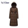 Yalu EW Women's Fashion Button-Front Loose Long Goose Down Puffer Jacket
