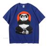 Indignation Panda Printing Мужские футболки из хлопка с коротким рукавом, дышащие топы, летние мужские футболки в стиле Харадзюку, свободные футболки