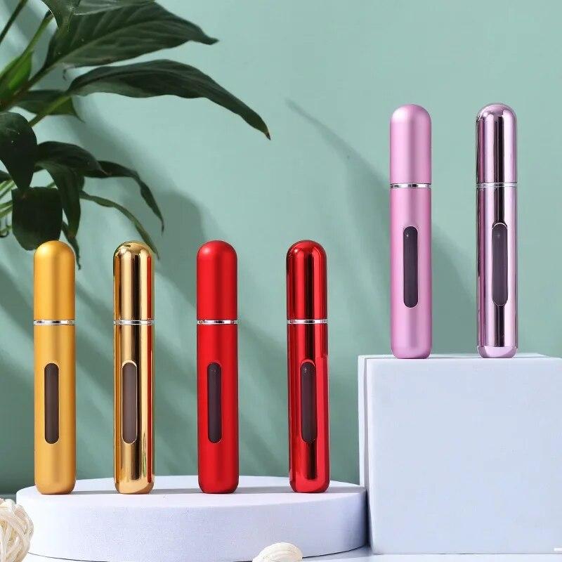 8ML Portable Travel Mini Small Container Aluminum Purse Tester Decant Perfume Roller Bottle Dispensing Tool Refillable Spray 1PC