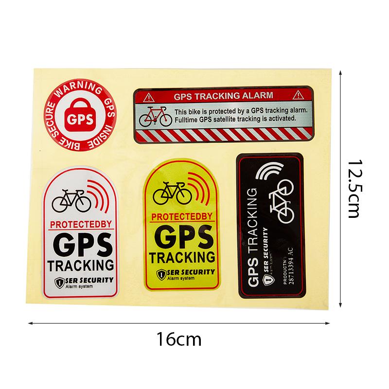 GPS TRACKING Alarm Sticker Reflective WARNING Motorcycle Bike Anti-Theft Sticker