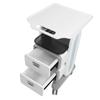 Mobile Medical Trolley Cart Enlarged Tabletop Double Drawer Multifunctional Medical Cart for Beauty Salon Clinic