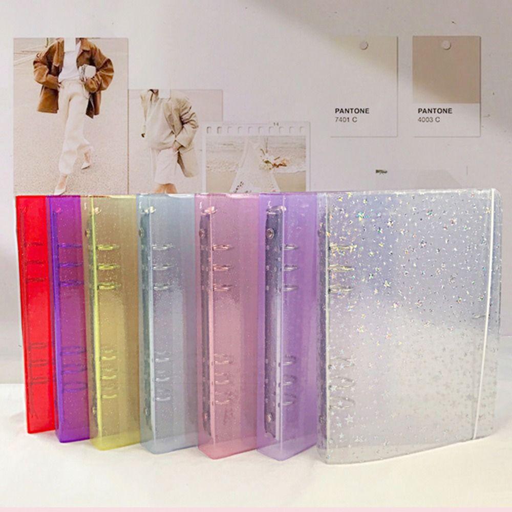 Transparent Colored Binder Cover Waterproof Notebook Protector Handbook Cover  Office Supplies