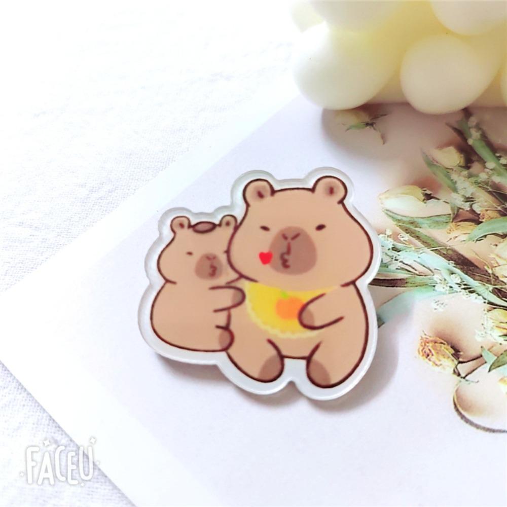 New Capybara Acrylic Badge Animals Cute Bag Pin Fashion Capybara Brooch