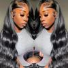 13 * 6 Front Lace Wig, Women's Big Wave Long Curly Hair, Fluffy Natural Full Headgear