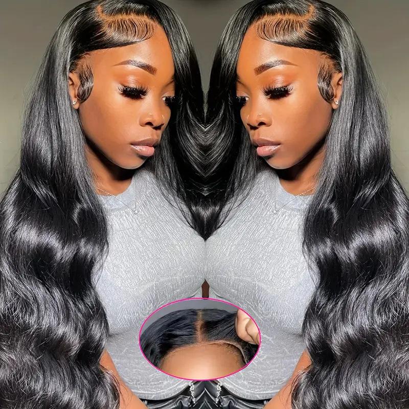 13 * 6 Front Lace Wig, Women's Big Wave Long Curly Hair, Fluffy Natural Full Headgear