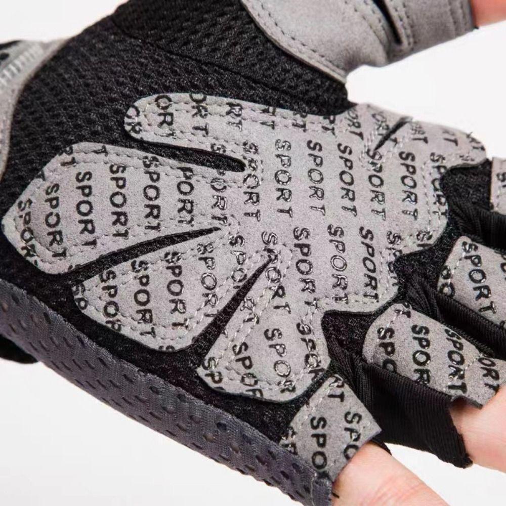 Дышащие перчатки для тренировок, тяжелая атлетика, без пальцев, тренажерный зал, фитнес, упражнения, перчатки с половиной пальца для пауэрлифтинга, женские и мужские