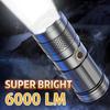 Передний и задний фонарь, легкий фонарь 6000 лм, дальний свет, флуоресцентный фонарь, 500 м, зум-лампа, водонепроницаемый фонарь