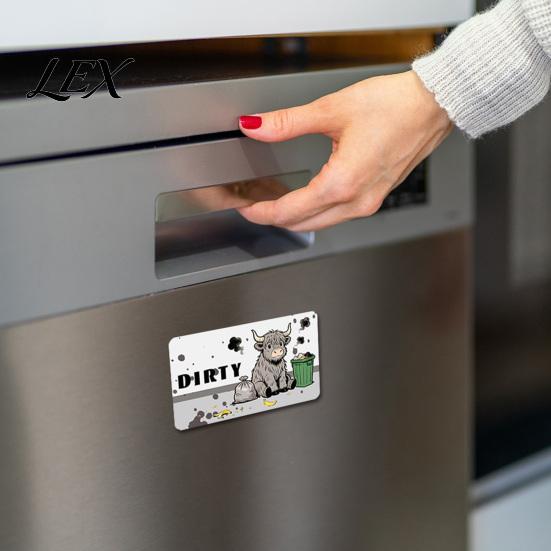 Dirty Clean Magnetic Indicator Cartoon Animal Dishwasher Magnet, Universal Indicator, Double-sided Dish Washing Machine Decoration Magnet