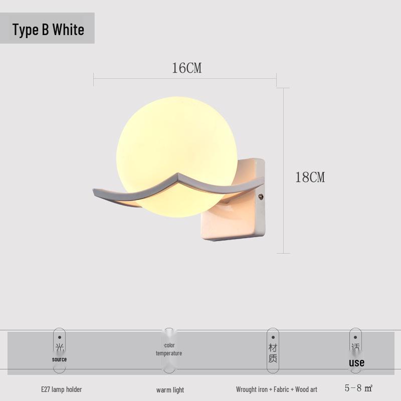 Nordic Wood Art LED Wall Lamp: Minimalist Bedside, Living Room, Stairway, Hallway Light