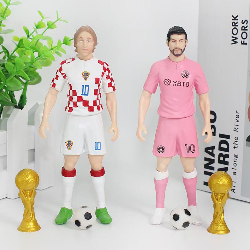 13cm 8Pcs/Set The Football Model Dolls Cartoon Cute Action Figure Car Accessories Football Fans Gifts