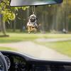 Guitar Dog Acrylic Hanging Decoration Home Indoor Christmas Tree Car Rearview Mirror 2D Flat Pug Puppy Hanging Ornament Cartoon Animal Pendant
