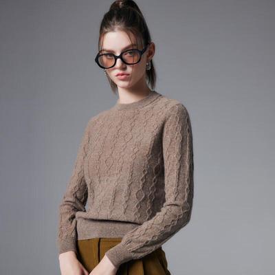Женский свитерок Paro 100% кашемир, вязаный косами