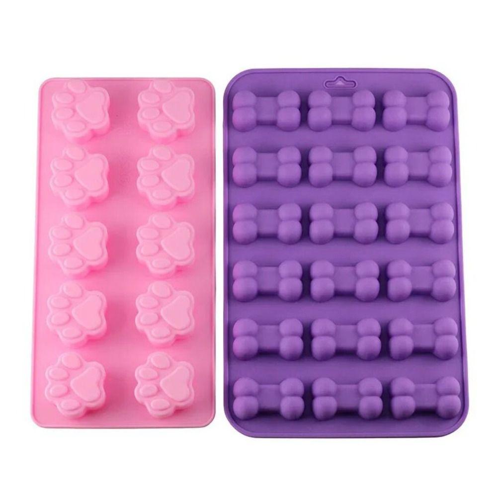 High Temperature Resistance Dog Paw Baking Moulds Easy Demoulding Candy Mold Bone Ice Trays  Jelly