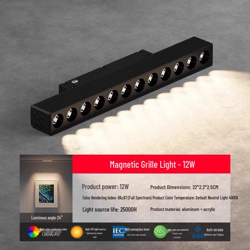 Magnetic Honeycomb Track Light for Kitchen & Living Room Ceilings