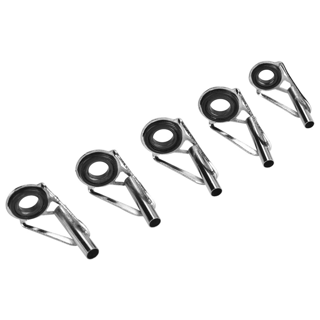 80Pcs Durable Fishing Rod Guide Rings Tips Set In 10 Sizes Replacement Accessory